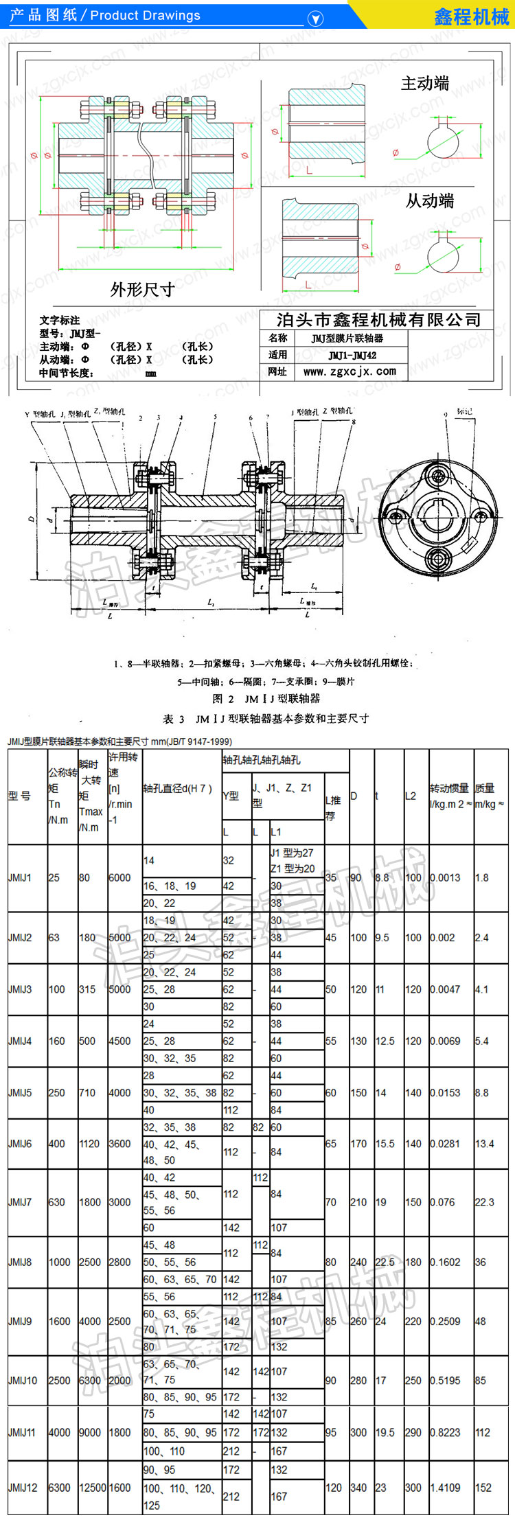 膜片聯(lián)軸器圖紙