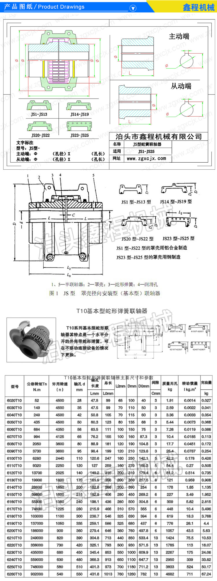 蛇簧聯(lián)軸器圖紙